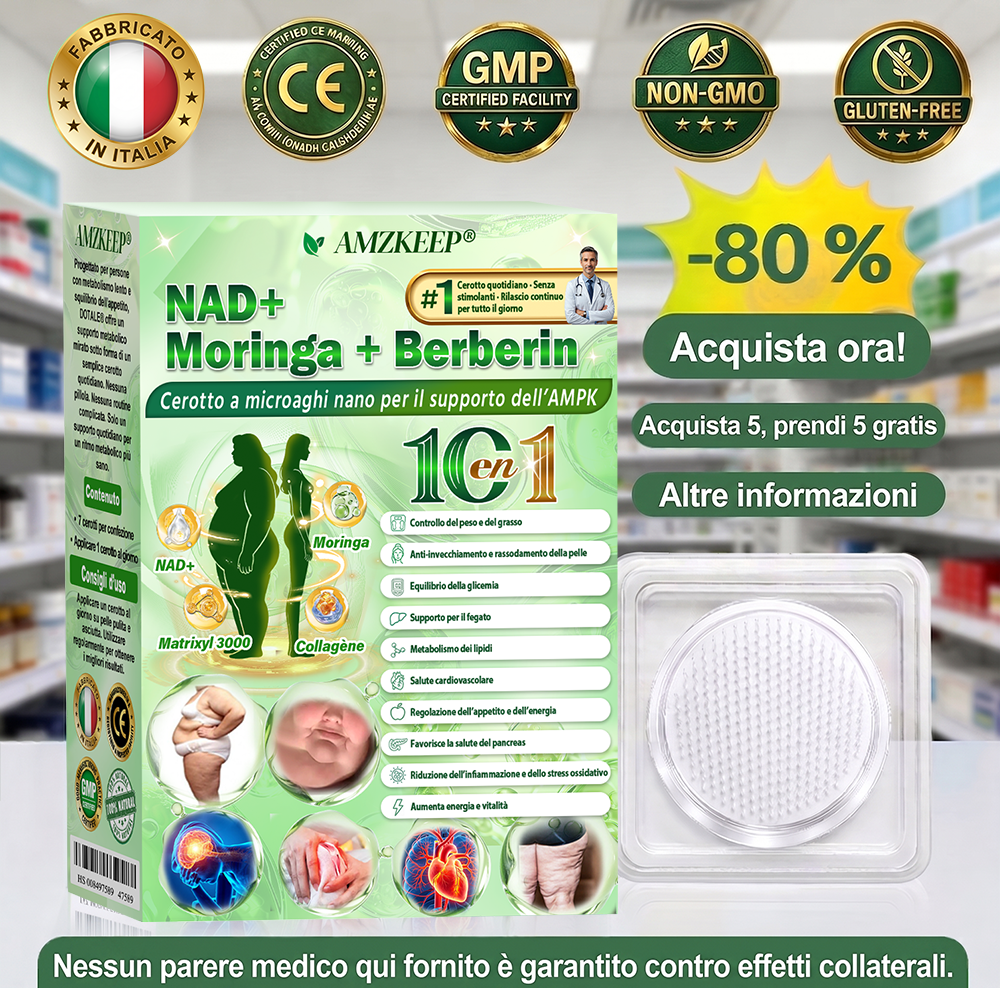 🇮🇹𝑪𝒆𝒓𝒐𝒕𝒕𝒐 𝒏𝒂𝒏𝒐 𝒄𝒐𝒏 𝒎𝒊𝒄𝒓𝒐𝒂𝒈𝒉𝒊 𝑨𝑴𝒁𝑲𝑬𝑬𝑷® 𝑵𝑨𝑫+ 𝑴𝒐𝒓𝒊𝒏𝒈𝒂 𝑩𝒆𝒓𝒃𝒆𝒓𝒊𝒏𝒂 𝑨𝑴𝑷𝑲. 1 volta al giorno, cambiamenti visibili in 7 giorni. Supporta metabolismo, gestione del peso, salute del cuore, pelle, sonno e articolazioni.