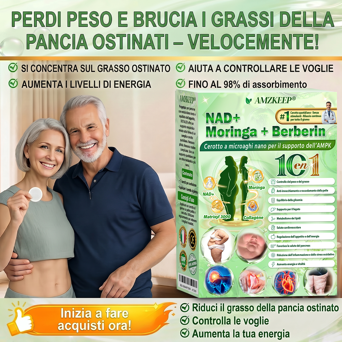 🇮🇹𝑪𝒆𝒓𝒐𝒕𝒕𝒐 𝒏𝒂𝒏𝒐 𝒄𝒐𝒏 𝒎𝒊𝒄𝒓𝒐𝒂𝒈𝒉𝒊 𝑨𝑴𝒁𝑲𝑬𝑬𝑷® 𝑵𝑨𝑫+ 𝑴𝒐𝒓𝒊𝒏𝒈𝒂 𝑩𝒆𝒓𝒃𝒆𝒓𝒊𝒏𝒂 𝑨𝑴𝑷𝑲. 1 volta al giorno, cambiamenti visibili in 7 giorni. Supporta metabolismo, gestione del peso, salute del cuore, pelle, sonno e articolazioni.