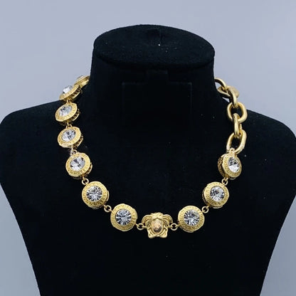 2025 New Necklace Colorful Gemstones with Paper Pattern Chain Shine Exquisite Luster Showing Noble and Elegant Temperament
